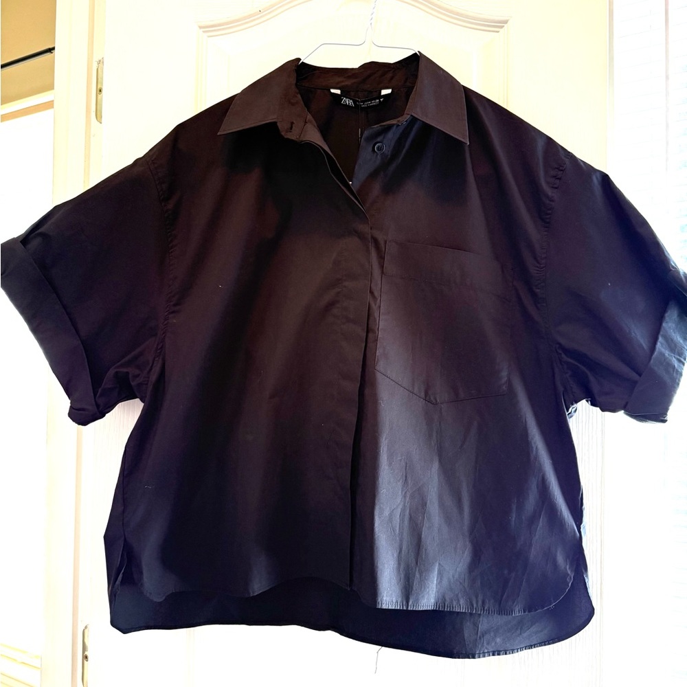 Zara Black Button Down Shirt